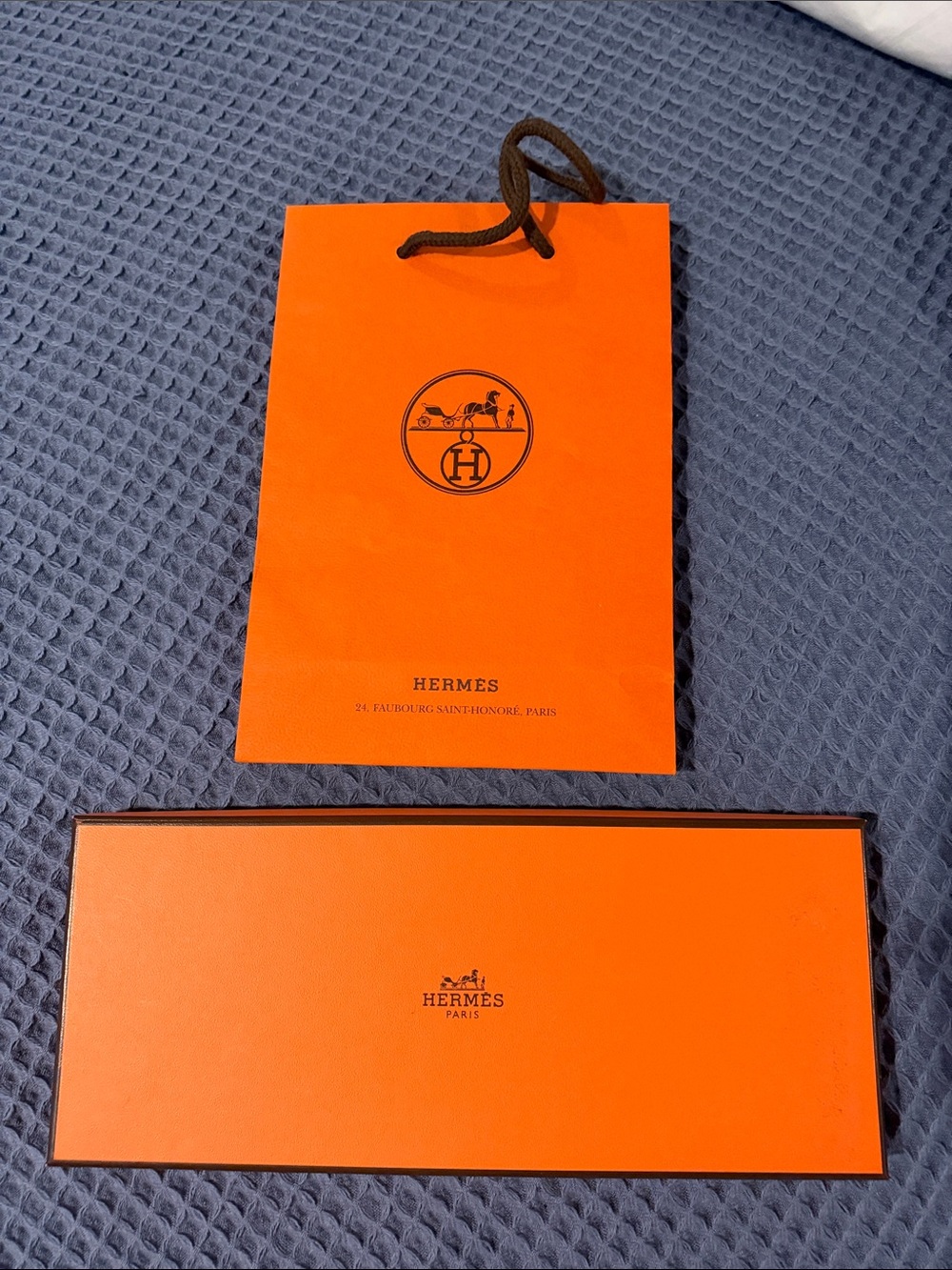 Hermes Orange Signature Gift Box & Bag Set